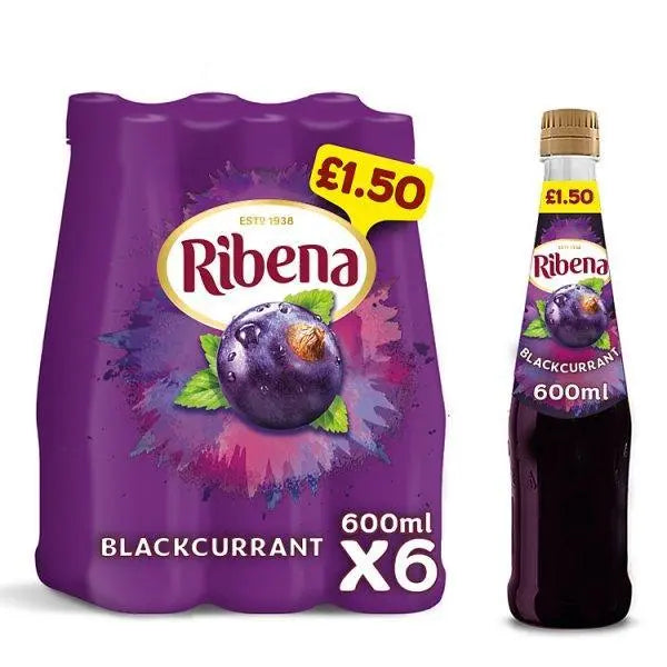 Ribena Blackcurrant Squash 600ml (Case of 6)