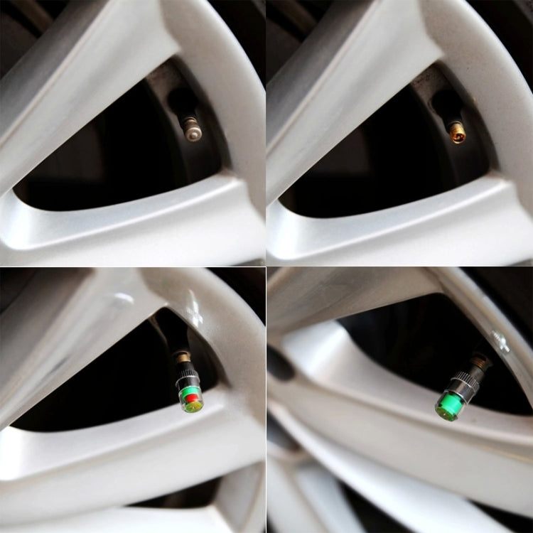 4 PCS 2.4 Bar Tire Pressure Detection Screw Cap, Tire Pressure Detection Screw Cap