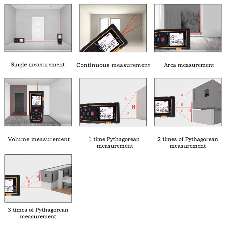 CP-100S Digital Handheld Laser Distance Meter, Max Measuring Distance: 100m, 100m
