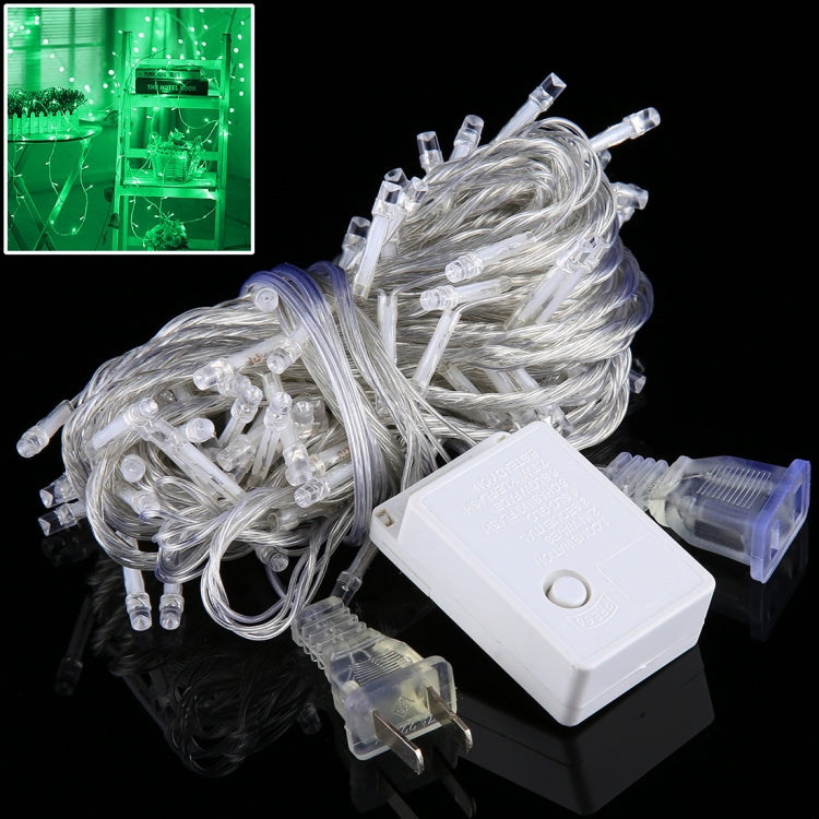 100 LEDs with End Joint & 8 Display Modes Controller for Christmas Party, AC 110V, US Plug, 100 LEDs AC 110V(Green Light), 100 LEDs AC 110V(Colorful Light), 100 LEDs AC 110V(White Light), 100 LEDs AC 110V(Red Light)