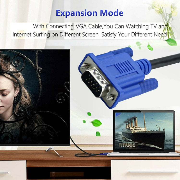1.8m High Quality VGA 15Pin Male to VGA 15Pin Male Cable for LCD Monitor / Projector, 1.8m