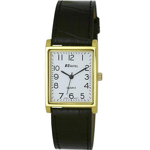 Ravel Ravel Mens Classic Black Leather Strap Watch R0120.01.1A