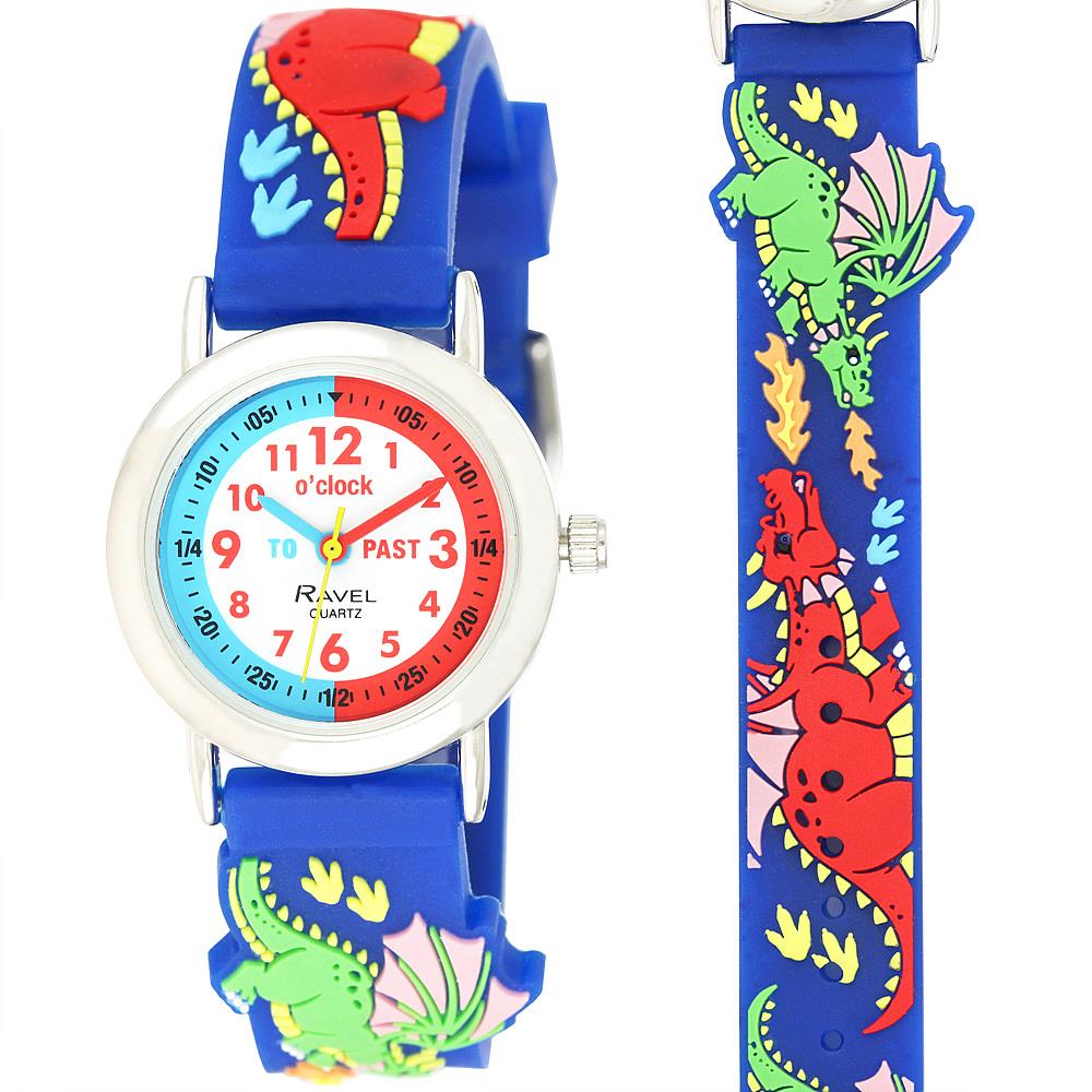 Ravel Ravel Children Boys 3D Cartoon Time Teacher Watch Dragon R1513.89