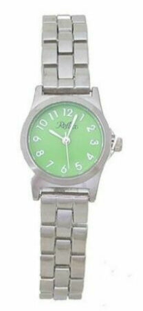 Reflex Ladies Metal Bracelet Watch by Reflex LB100 Silver Tone Green Dial