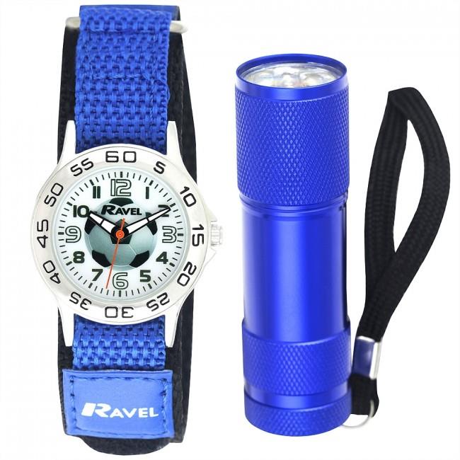 RAVEL R4402 RAVEL FOOTBALL KIDS WATCH & TORCH SET