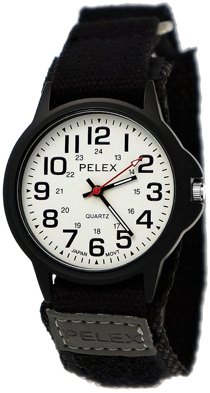 Pelex PLX0011BK PELEX BLACK NYLON STRAP GENTS WATCH WHITE FACE