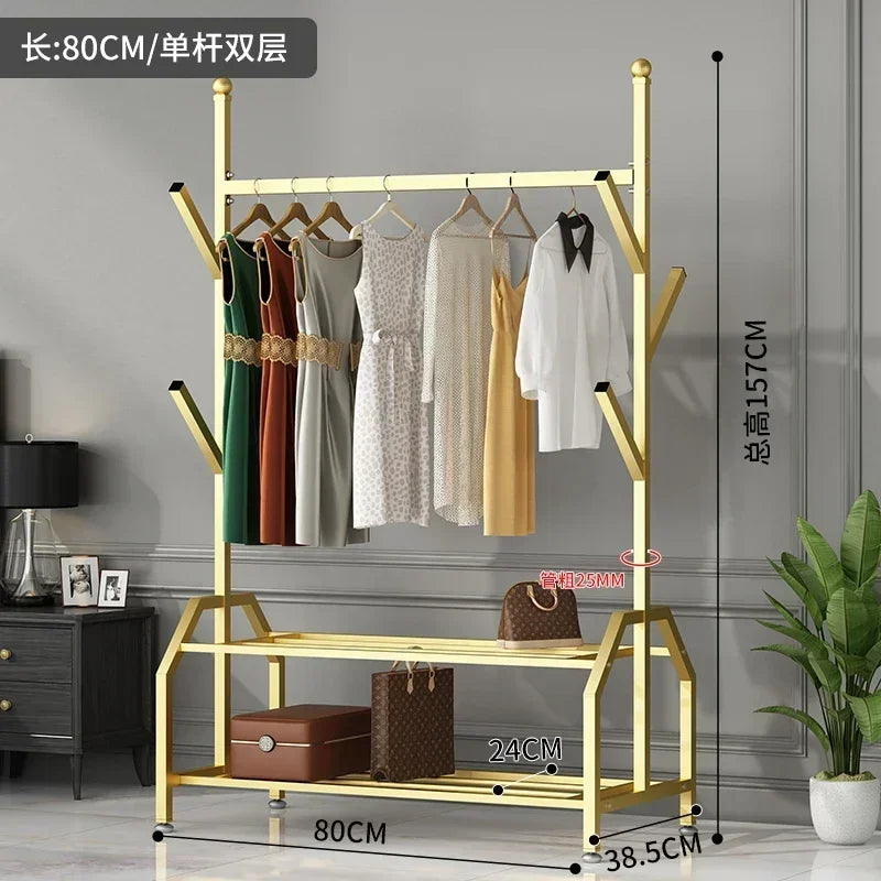 Hanger Clothing Garment Rack Clothes Wardrobes Heavy Duty Rolling Clothes Organizer with Wheel Perchero Coat Standing Coat Rack