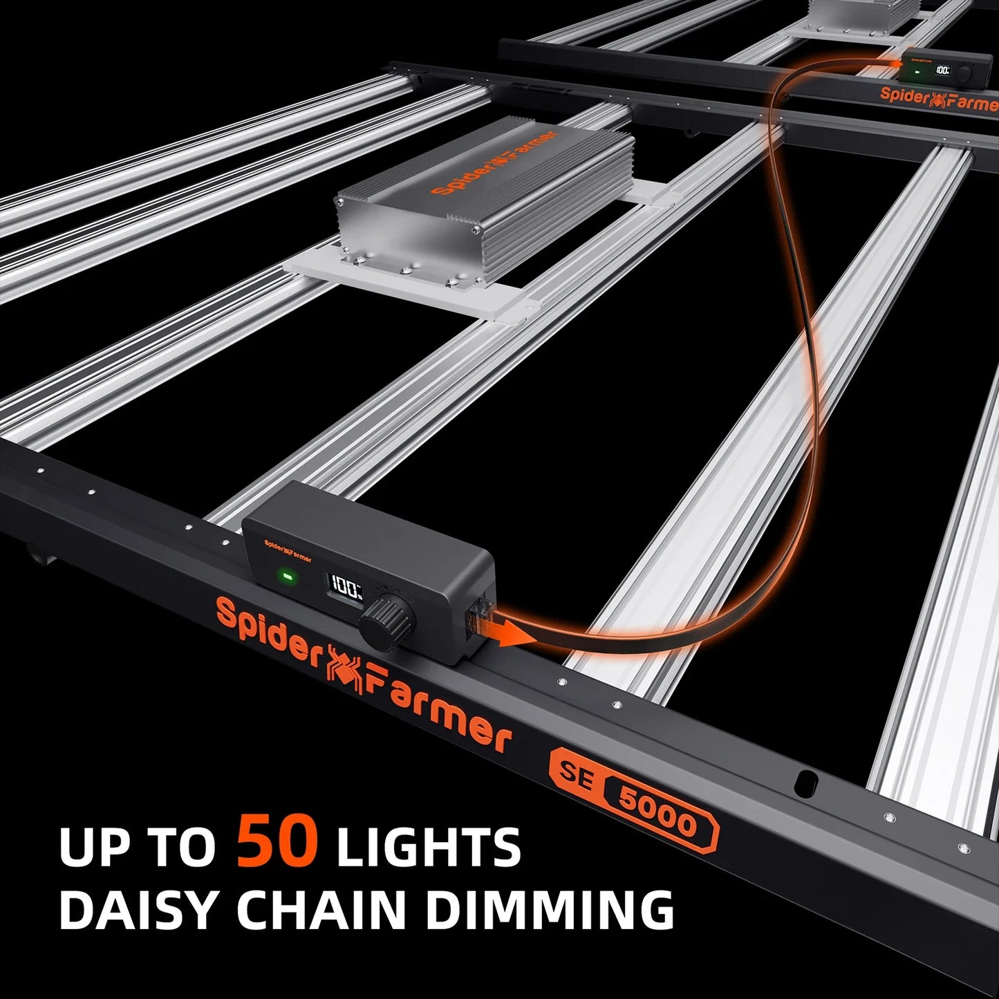 Spider Farmer SE5000 LED Grow Light Samsung LM301H EVO Detachable Driver Full Spectrum For Veg Flower Plants Indoor Hydroponics