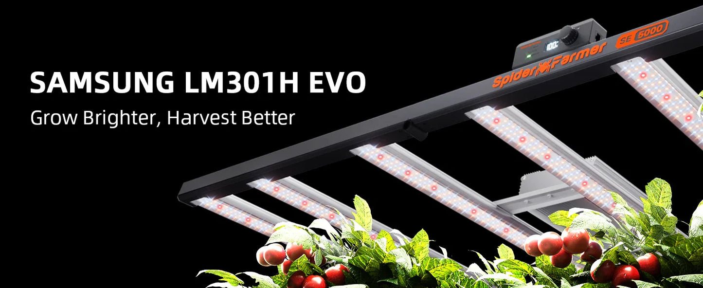 Spider Farmer SE5000 LED Grow Light Samsung LM301H EVO Detachable Driver Full Spectrum For Veg Flower Plants Indoor Hydroponics