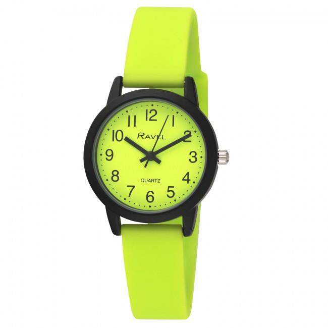Ravel Ravel Girls & Boys Sports Lime Green Silicone Watch R1813.11