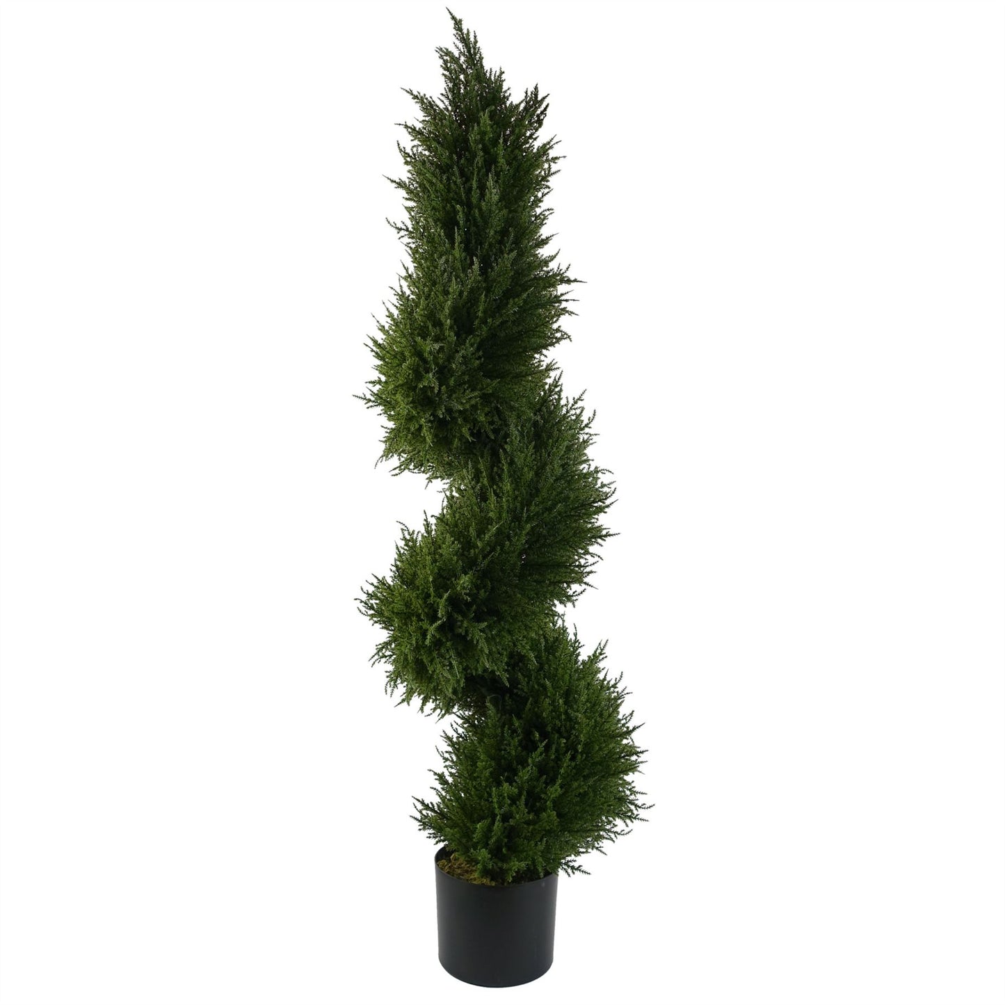 Leaf 120cm Sprial Cypress Tree Artificial Topiary Green 120cm
