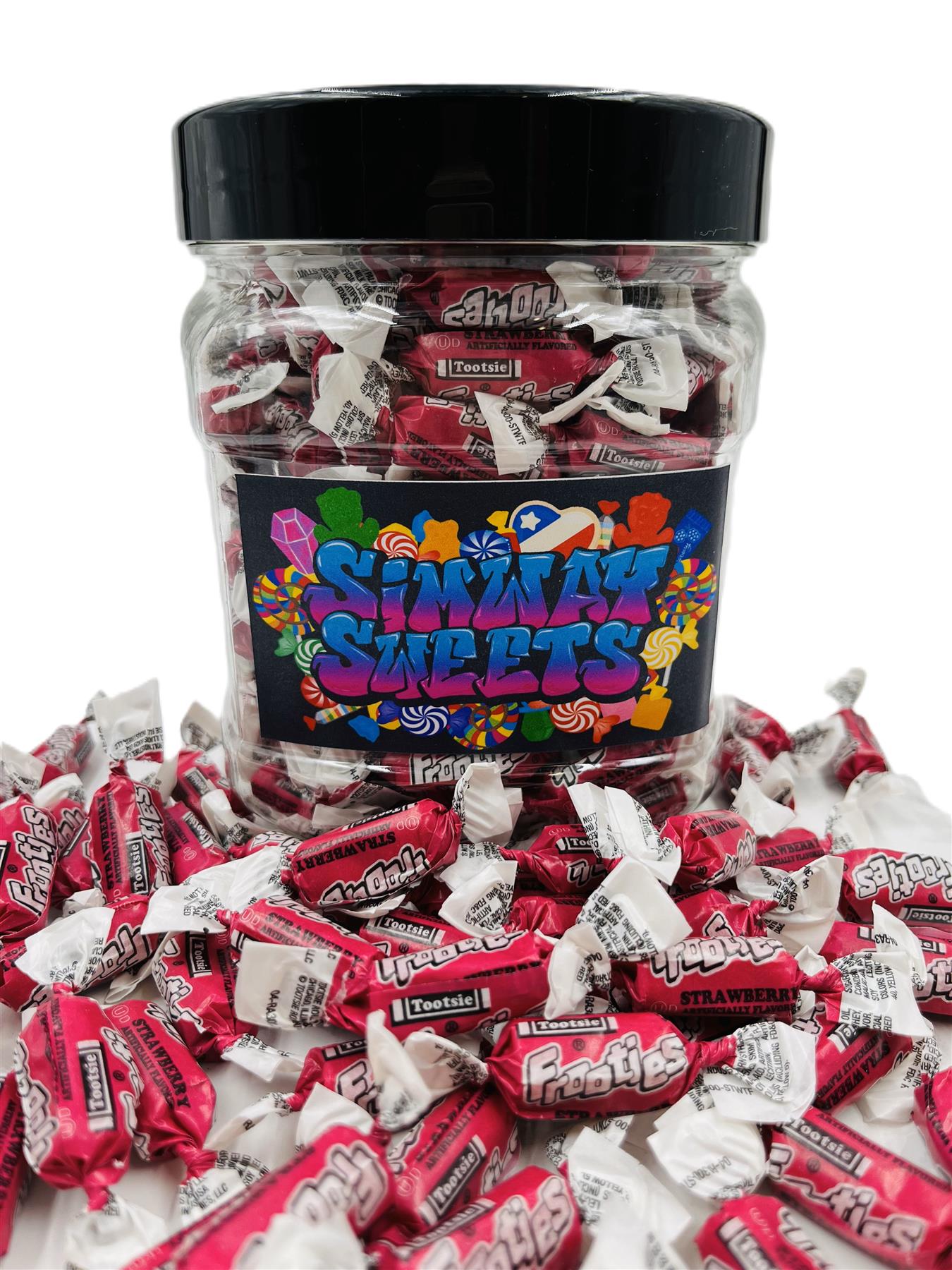 Simway Sweets Frooties strawberry Jar Avg Count 180