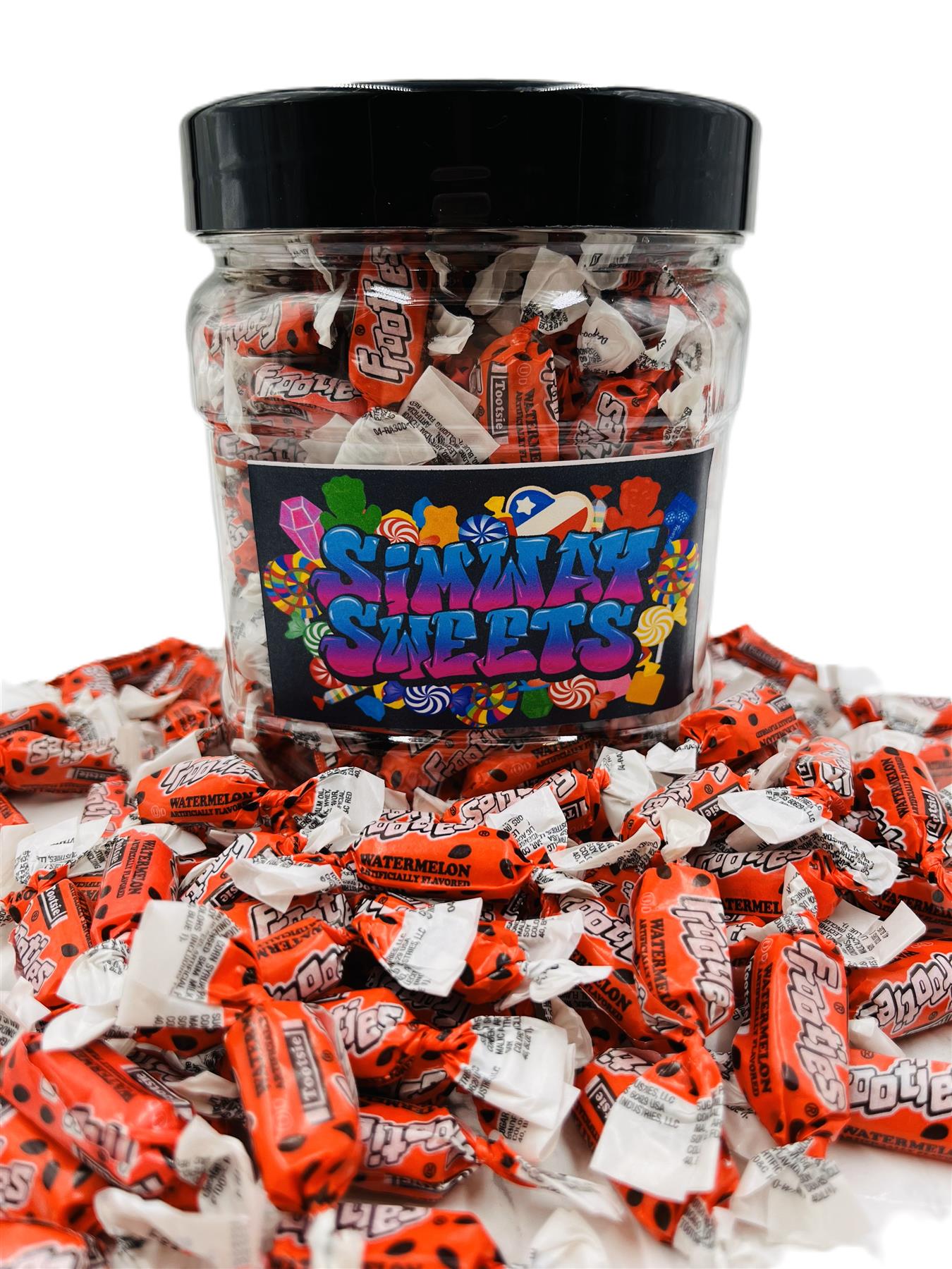 Simway Sweets Frooties Watermelon Jar Avg Count 180