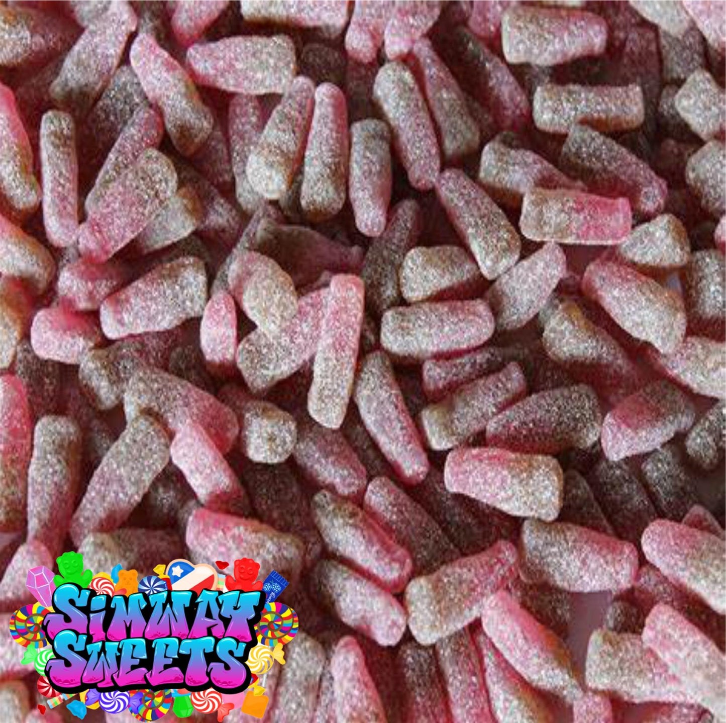 Simway Sweets Fizzy Cherry Cola Bottles 1kg Pouch