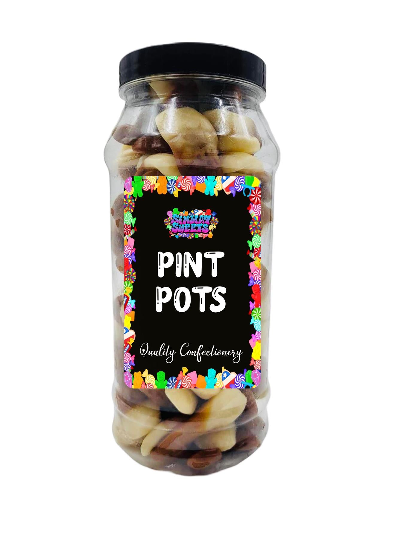 Simway Sweets Pint Pots Retro Jelly Beer Flavoured Gummy Sweets Gift Jar