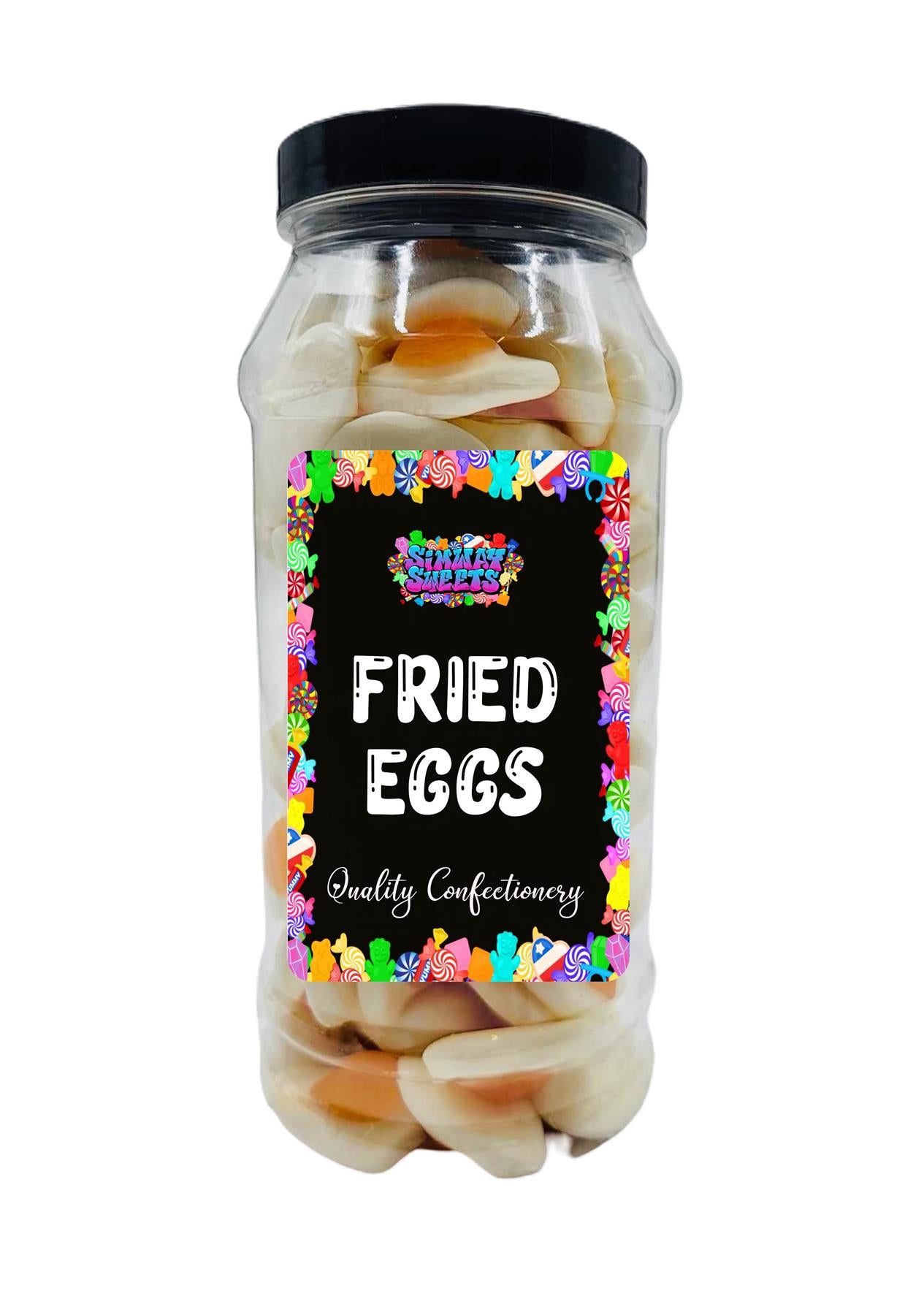 Simway Sweets Fried Eggs Foam Gummy Jelly Sweets Retro Sweets Gift Jar