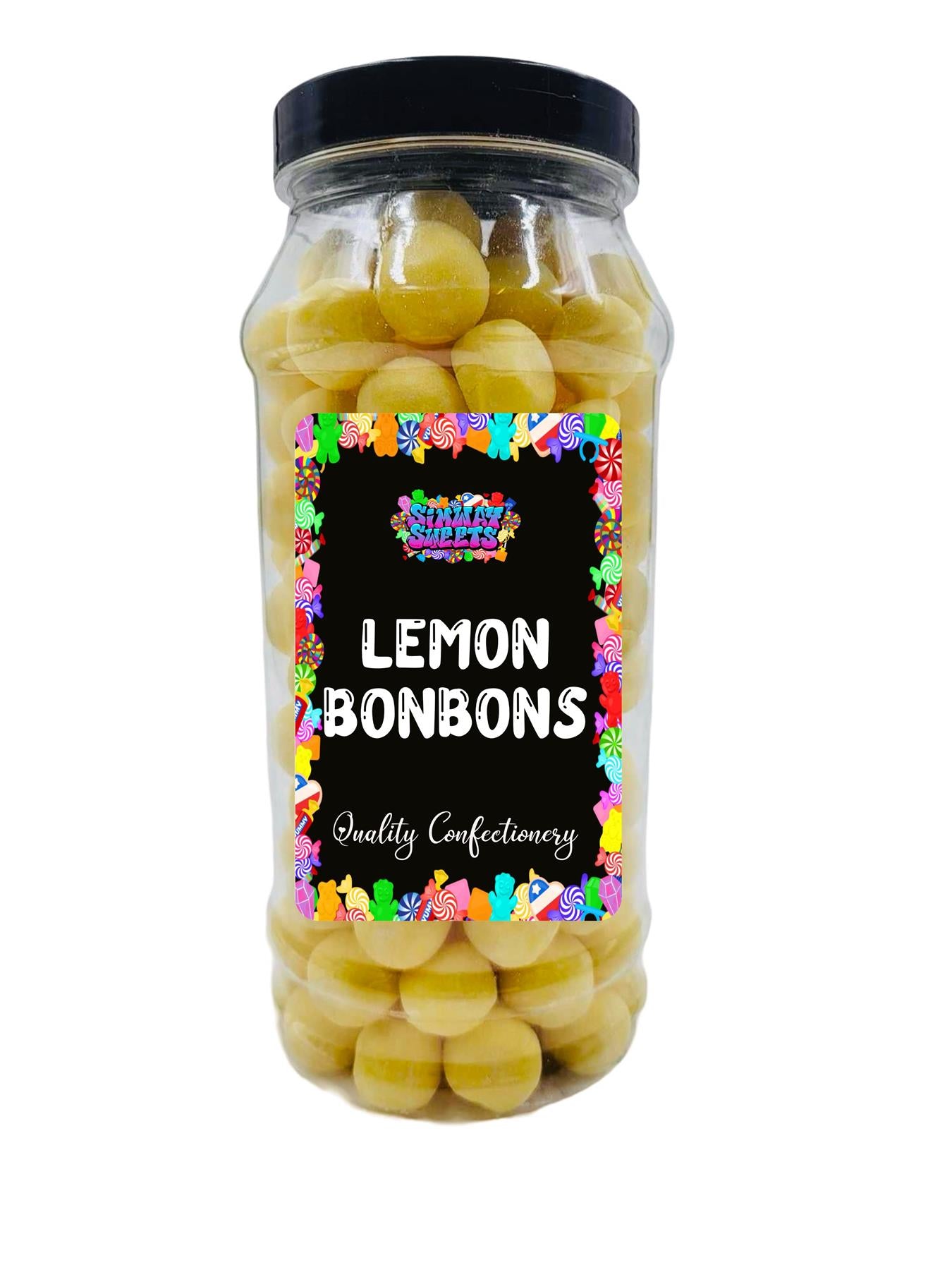 Simway Sweets Lemon Flavour BonBons Retro Sweets Bon Bons Gift Jar