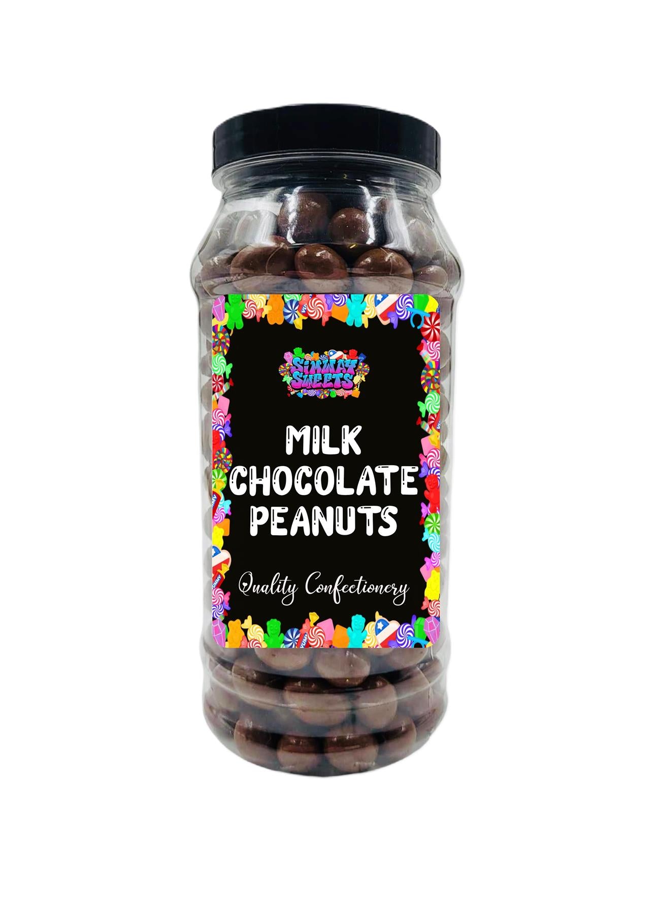 Simway Sweets Milk Chocolate Peanuts Chocolate Covered Peanuts Retro Sweets Gift Jar