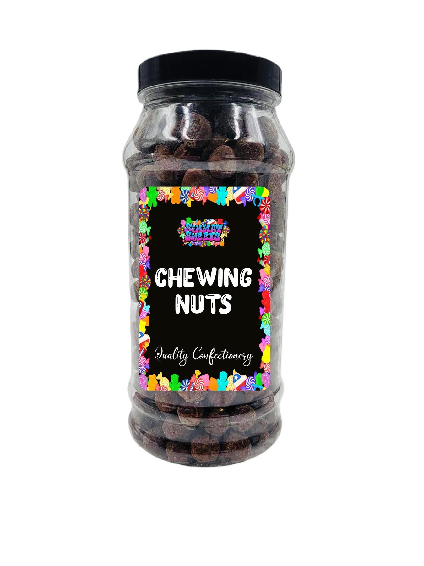 Simway Sweets Chewing Nuts Retro Sweets Gift Jar Chewy Chocolate Toffee Pieces