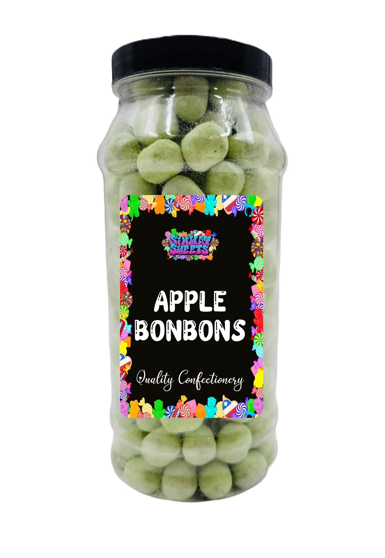Simway Sweets Apple Flavour BonBons Retro Sweets Bon Bons Gift Jar