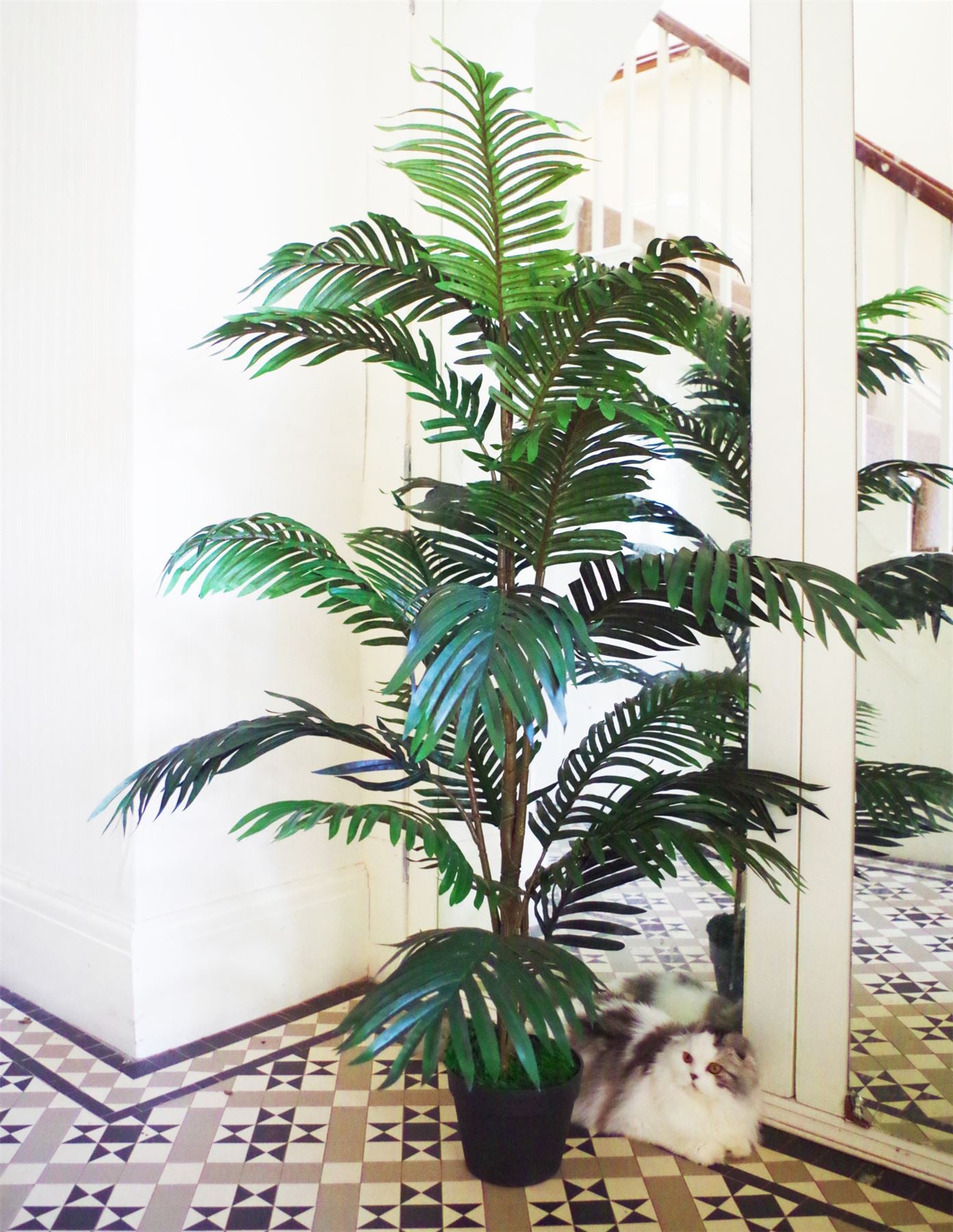 140cm Large Bushy Artificial Palm Tree Green 140cm