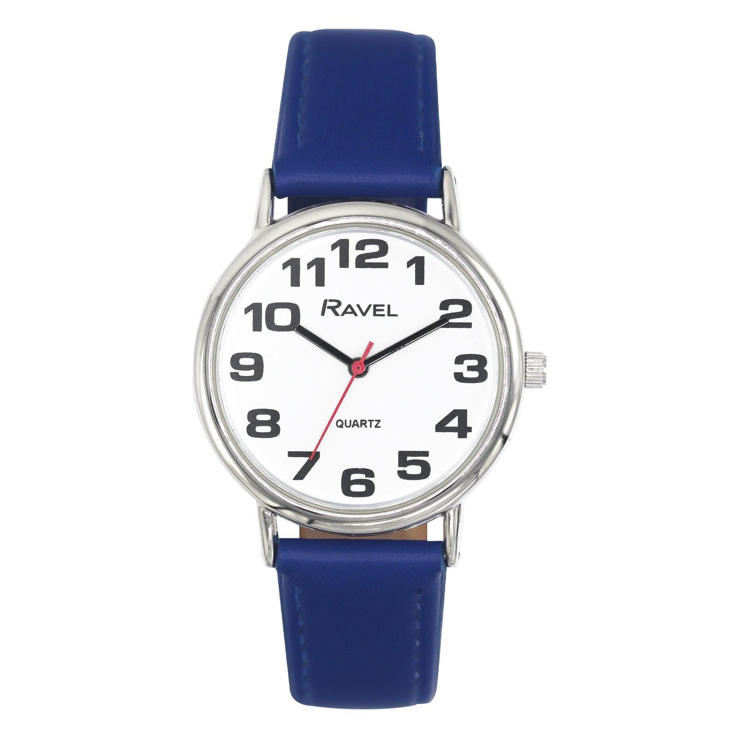 Ravel Ravel Ladies Classic White Dial Blue Leather Strap Watch R0105.50.2