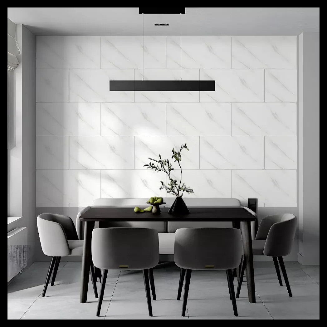 10x Marble Tiles Sticker Self-Adhesive Stick On Kitchen Home Wall Bathroom Decor