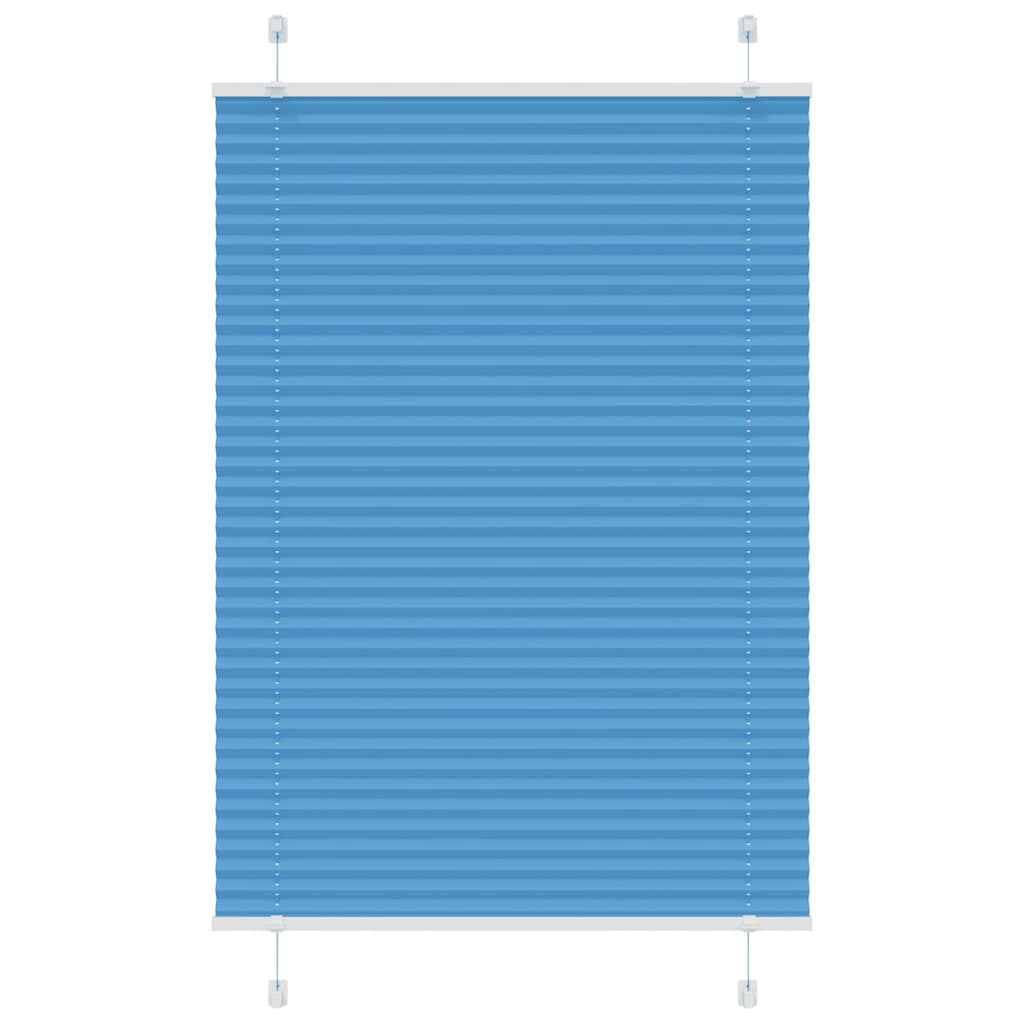 vidaXL Pleated Blind Blue 70x100 cm Fabric Width 69.4 cm Polyester