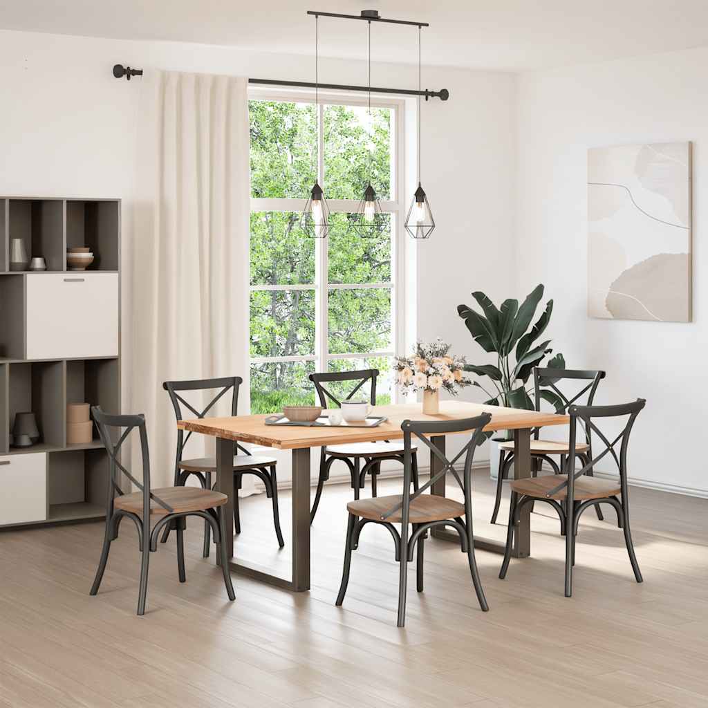 vidaXL Coffee Table Legs U-Shaped 2 pcs Natural Steel 80x(72-73) cm Steel