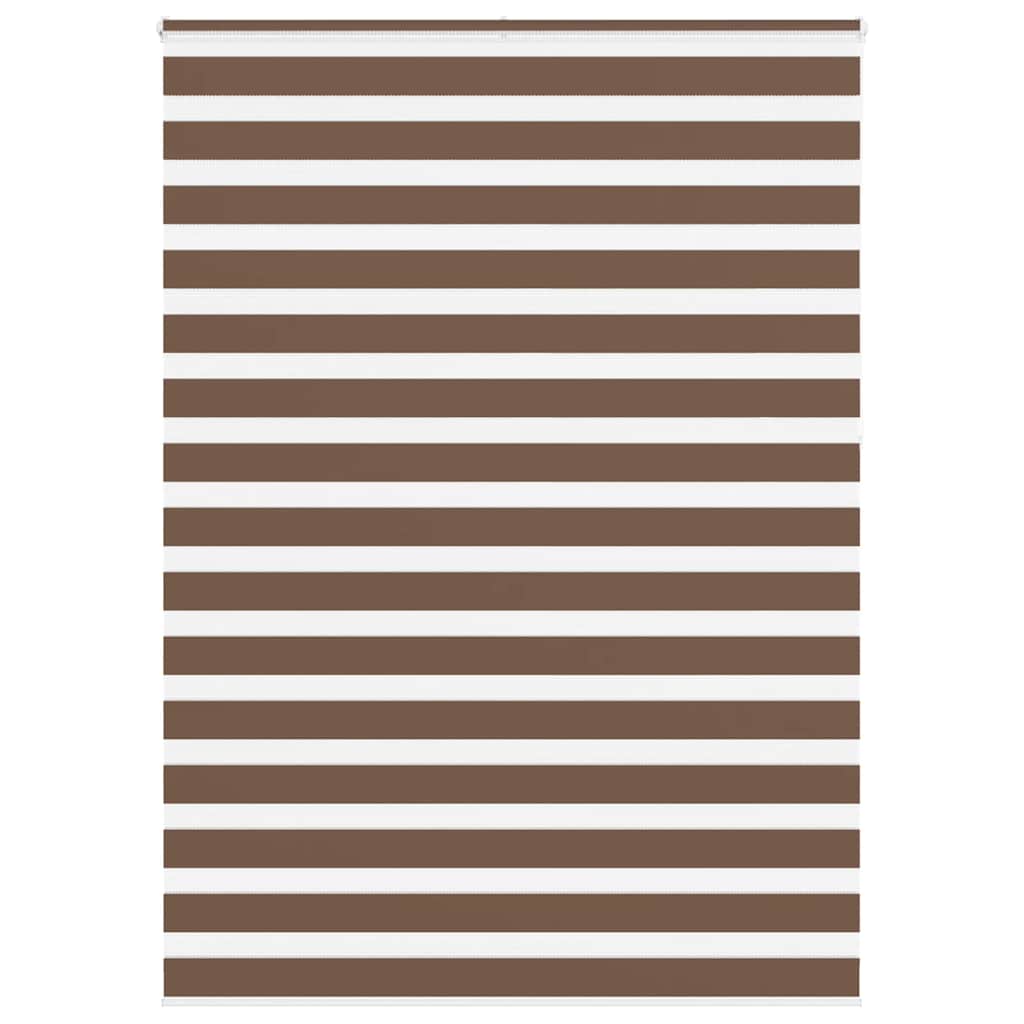 vidaXL Zebra Blind Brown 155x230 cm Fabric Width 150.9 cm Polyester