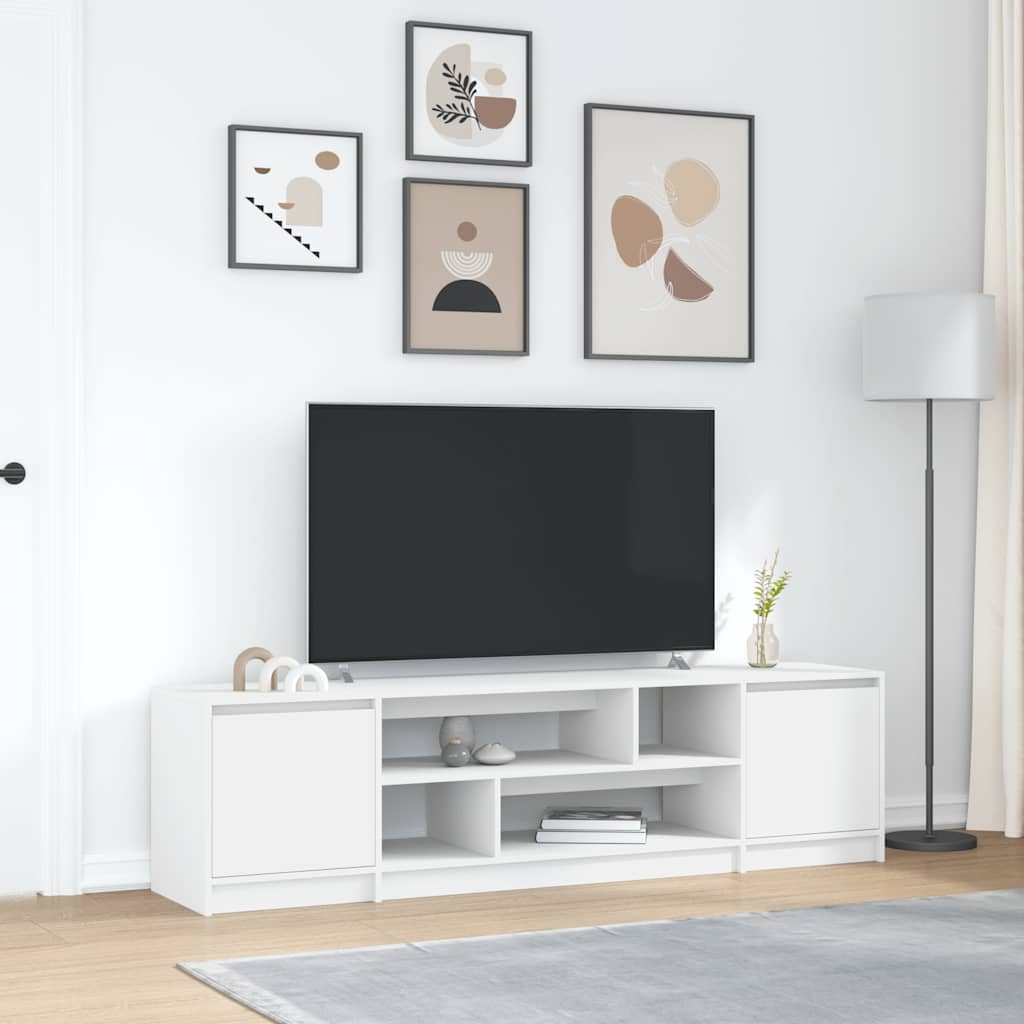 vidaXL TV Cabinet White 188.5x41x50 cm Engineered Wood