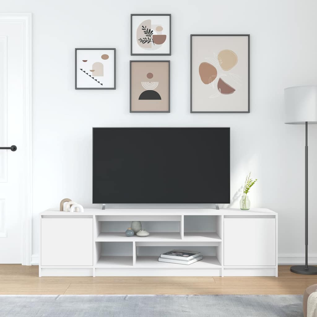 vidaXL TV Cabinet White 188.5x41x50 cm Engineered Wood