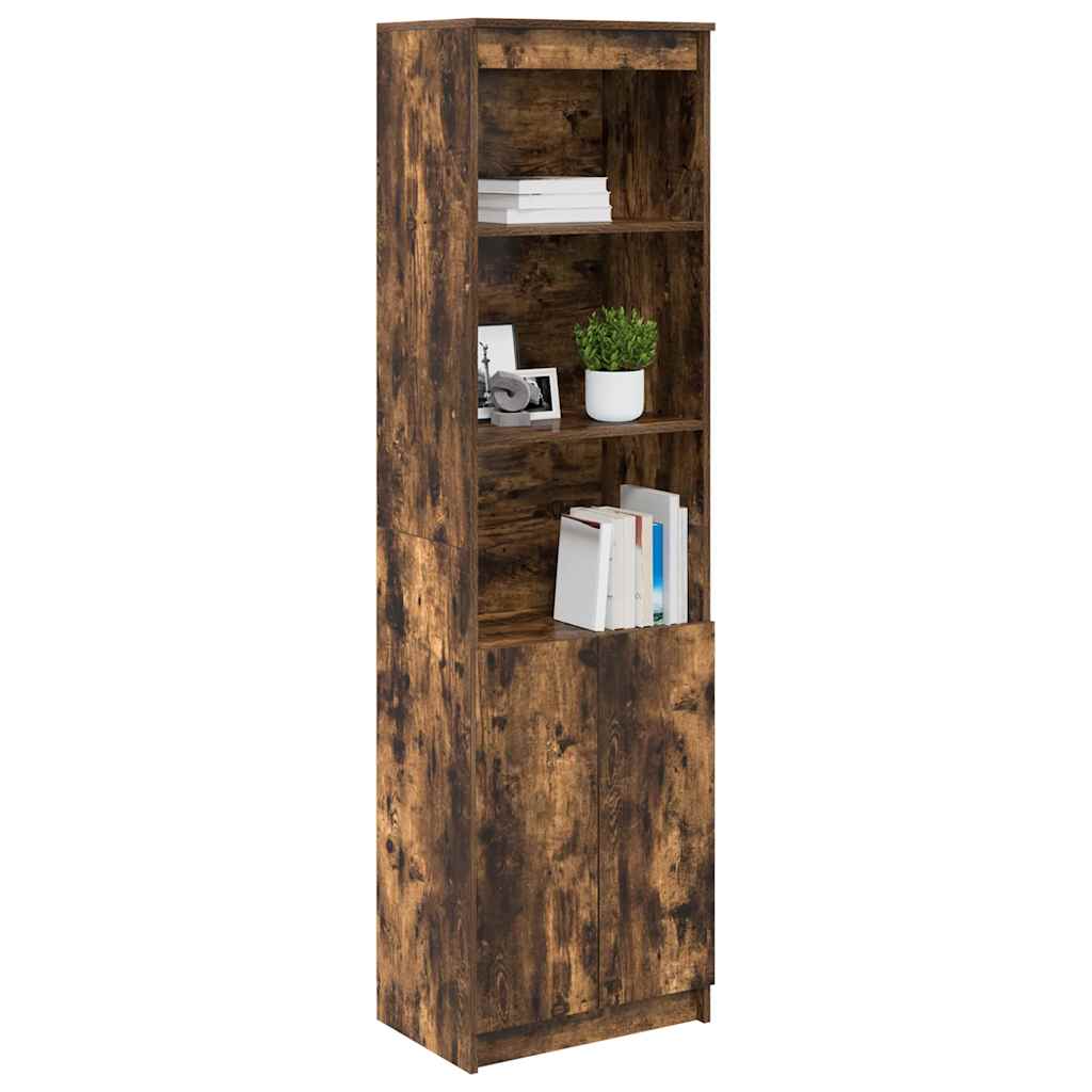 vidaXL Highboard Smoked Oak 50x35x180 cm Engineered Wood