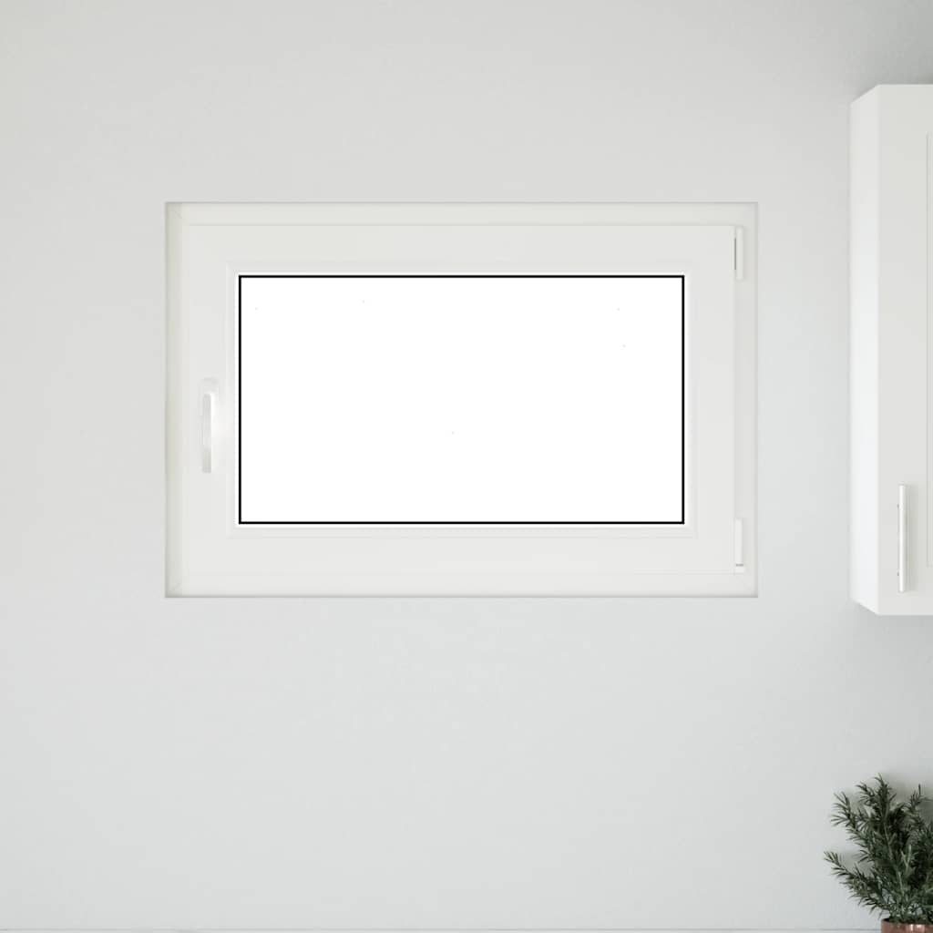 vidaXL Basement Window RISOR 90x70 cm Tilt&Turn DIN Right White