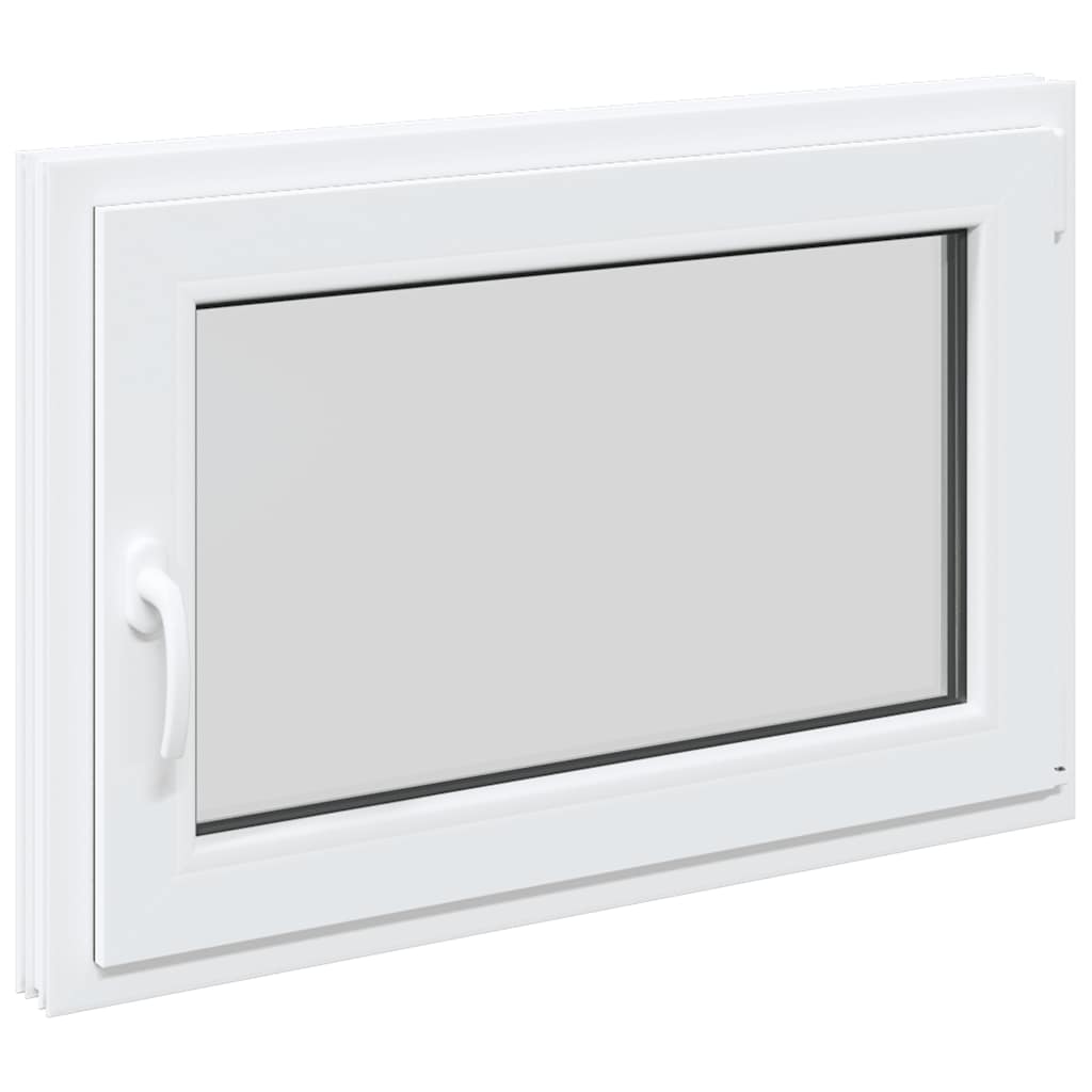 vidaXL Basement Window RISOR 90x70 cm Tilt&Turn DIN Right White