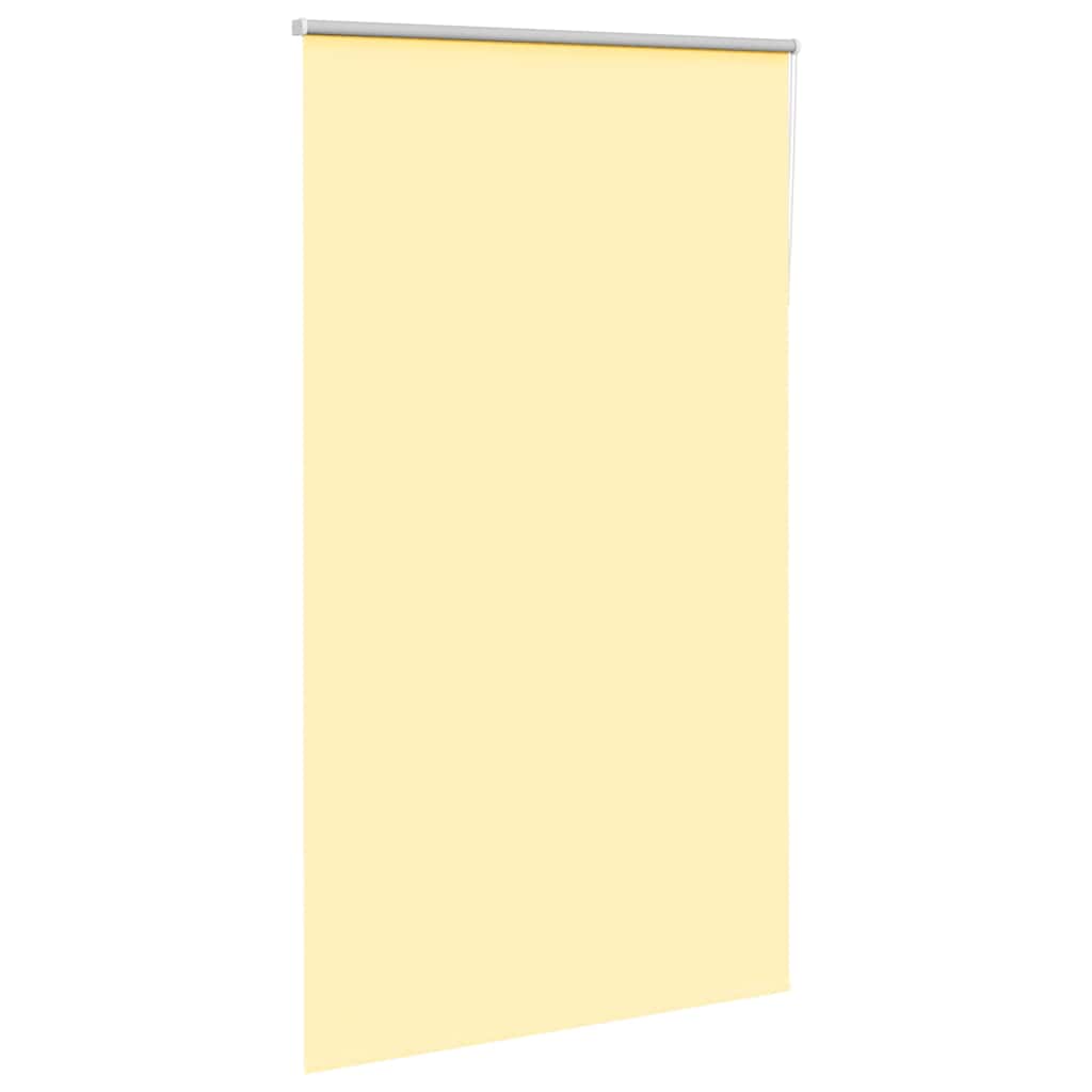 vidaXL Roller Blind Blackout Yellow 140x230 cm Fabric Width 136.6 cm Polyester