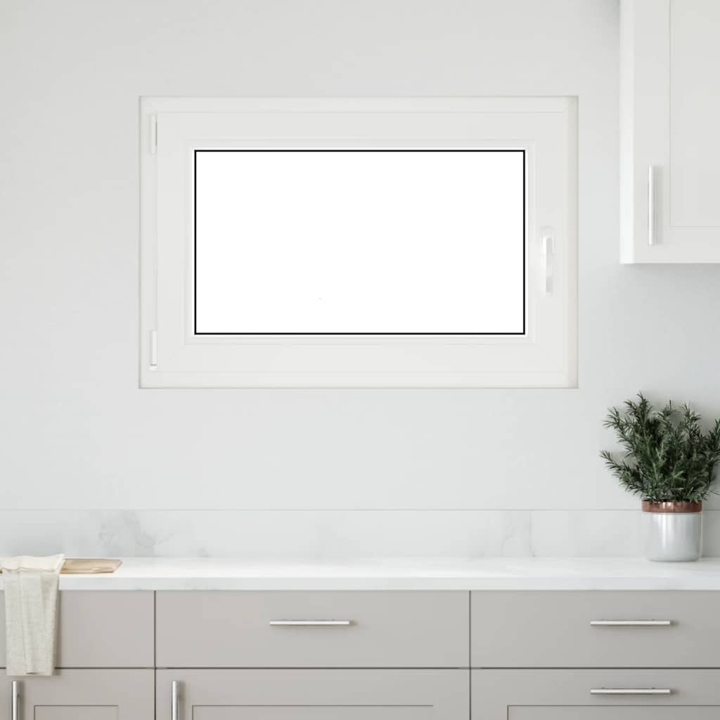 vidaXL Basement Window "RISOR" 60x80 cm Tilt&Turn DIN Left White