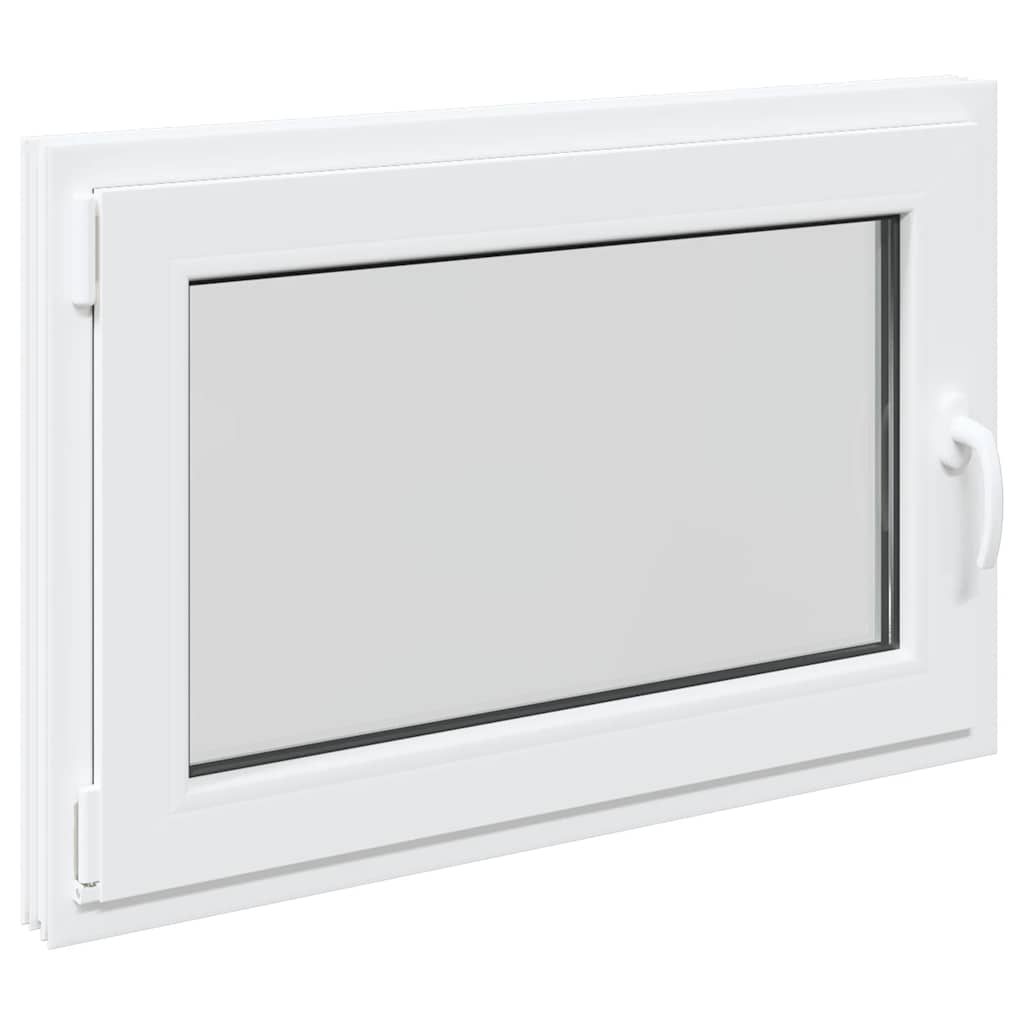 vidaXL Basement Window "RISOR" 60x80 cm Tilt&Turn DIN Left White