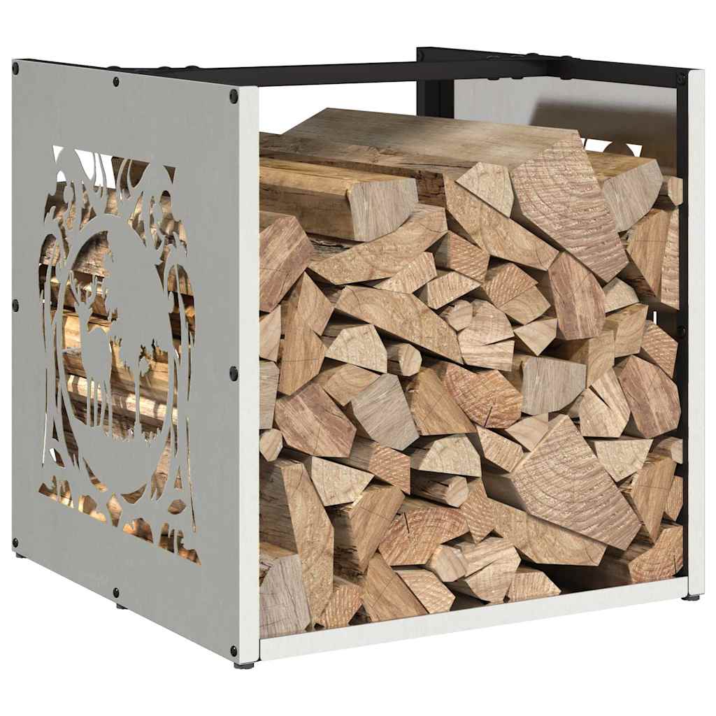 vidaXL Firewood Rack 40x40x40 cm Stainless Steel