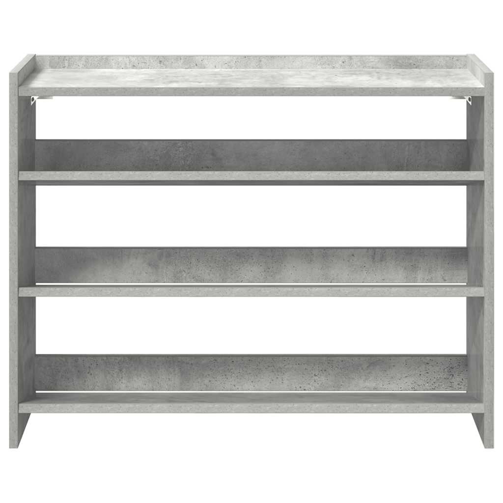 vidaXL Shoe Rack Concrete Oak 80x25x62 cm Engineered Wood