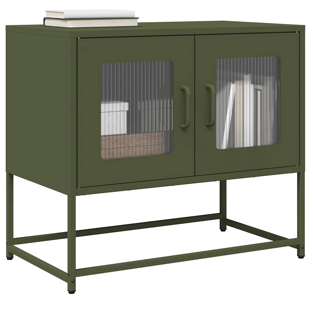 vidaXL TV Cabinet Olive Green 68x39x60.5 cm Cold-rolled Steel