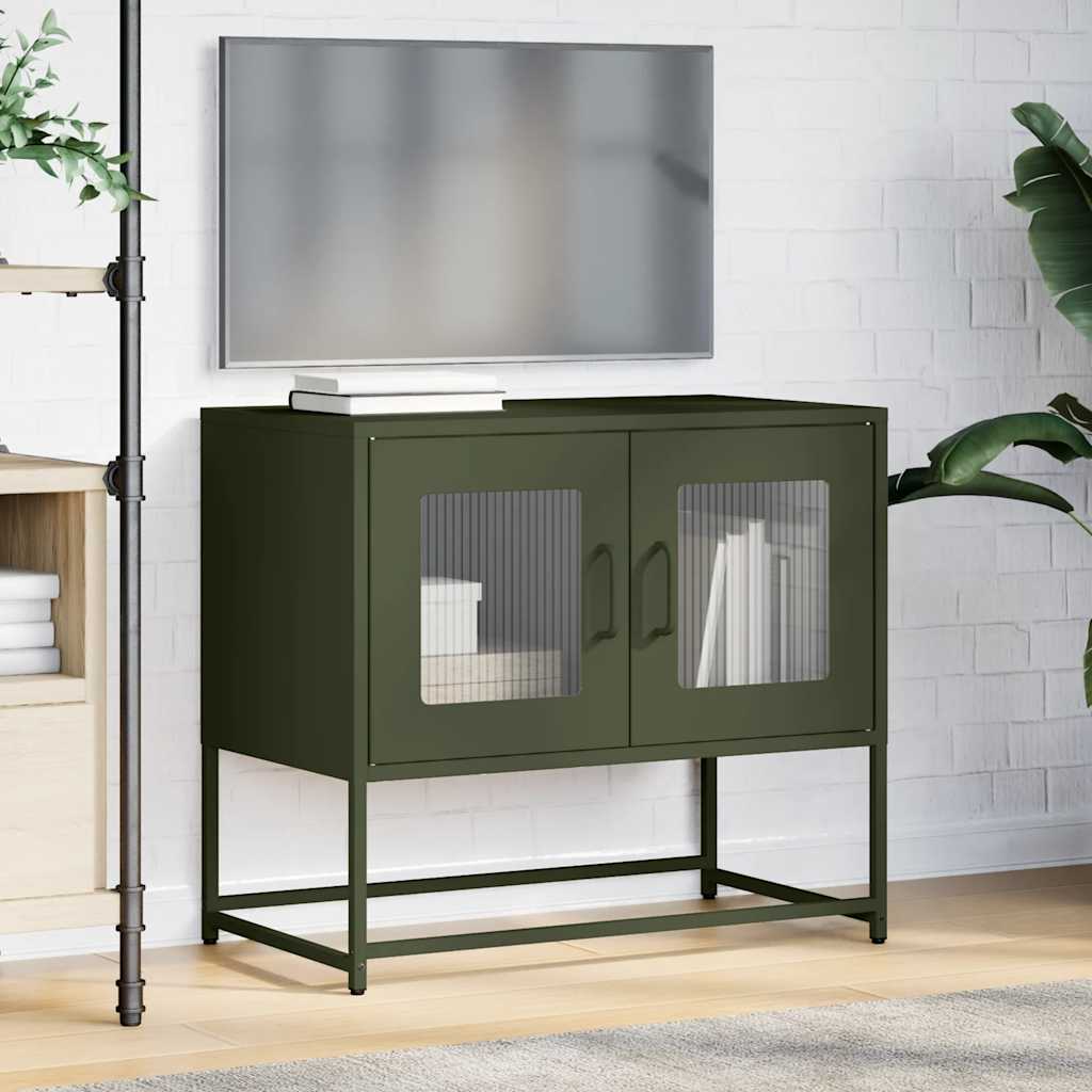 vidaXL TV Cabinet Olive Green 68x39x60.5 cm Cold-rolled Steel