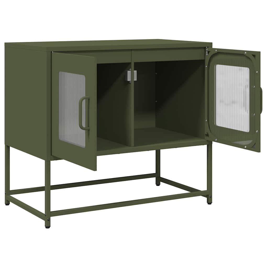 vidaXL TV Cabinet Olive Green 68x39x60.5 cm Cold-rolled Steel