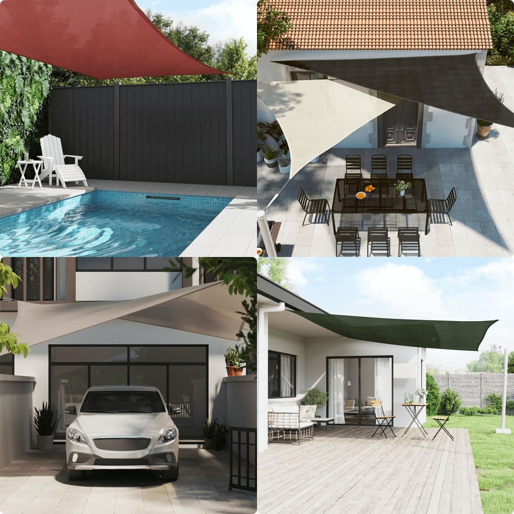 vidaXL Sunshade Sail 160 g/m² Trapezium Light Grey 3/4x2 m HDPE