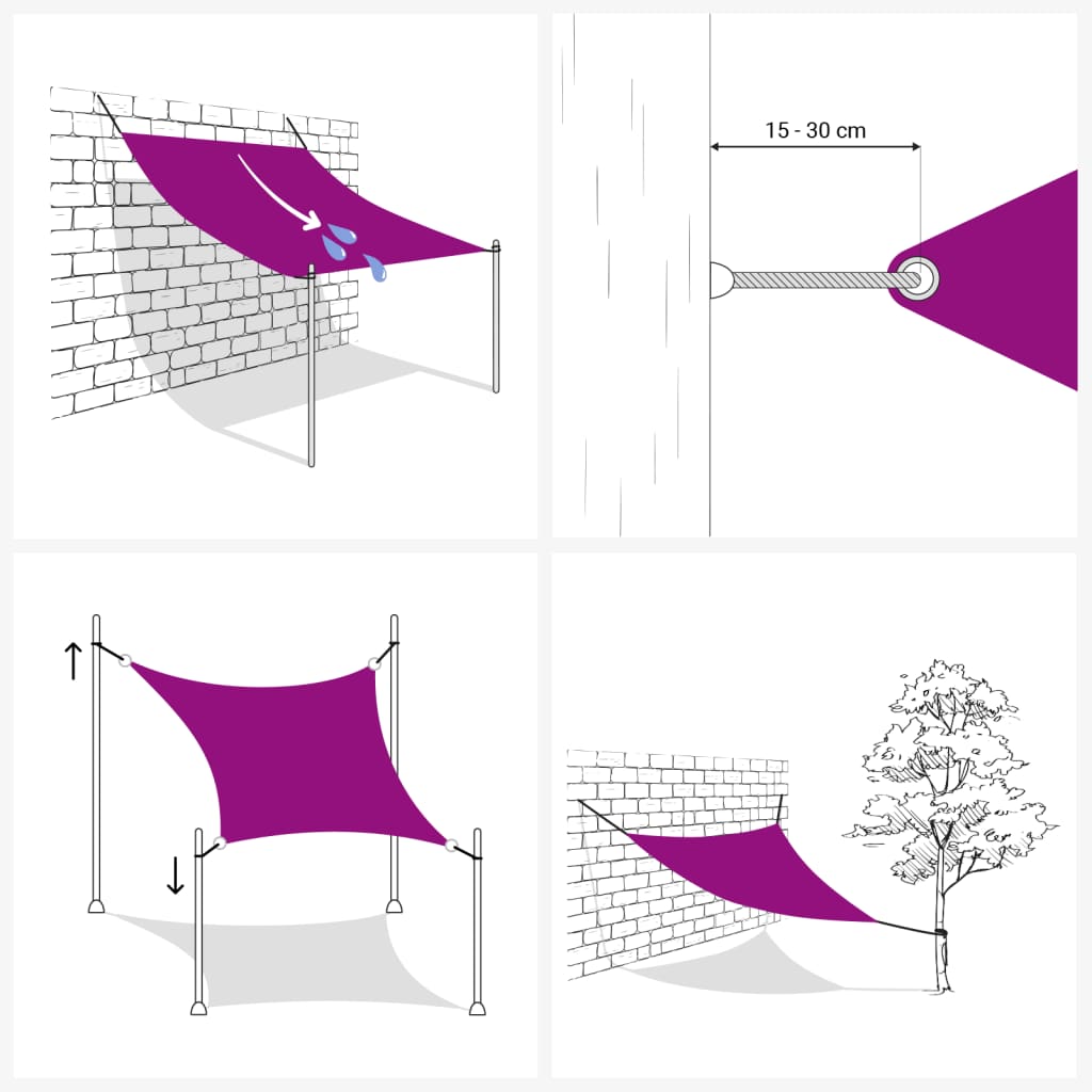 vidaXL Sunshade Sail 160 g/m² Trapezium Light Grey 3/4x2 m HDPE