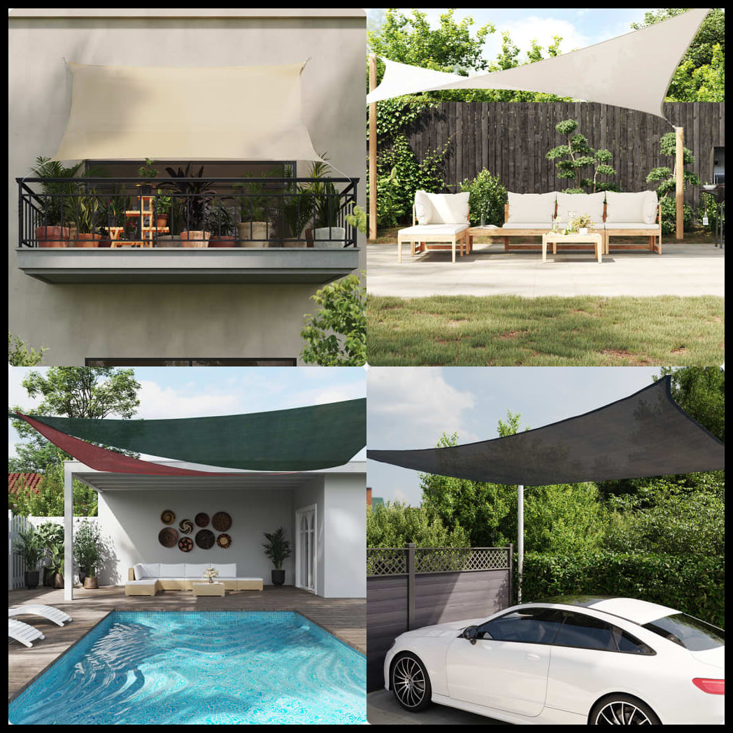 vidaXL Sunshade Sail 160 g/m² Trapezium Light Grey 3/4x3 m HDPE