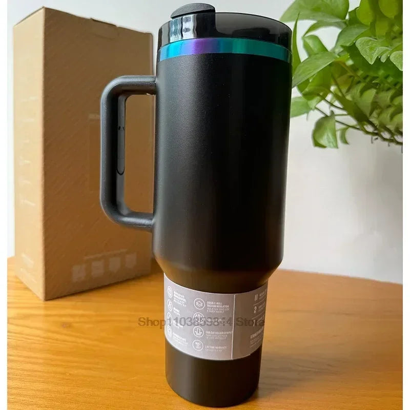 2025 new Large Capacity 40Oz Stainless Steel Vacuum Flask - Insulated Tumbler Cup with Lids and Straws, Perfect for Travel