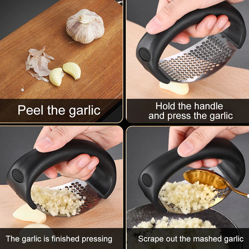 1/2pcs Garlic Press Crusher Manual Garlic Mincer Stainless Steel Chopping Garlic Tool Fruit Vegetable Tools Kitchen Accessories