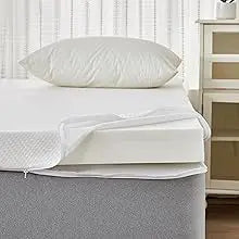 7cm (3inch) Memory Foam Mattress Topper Enhancer Overlay Dual-Layer Back Pain Relief, Includes  Zip Removable Washable Cover