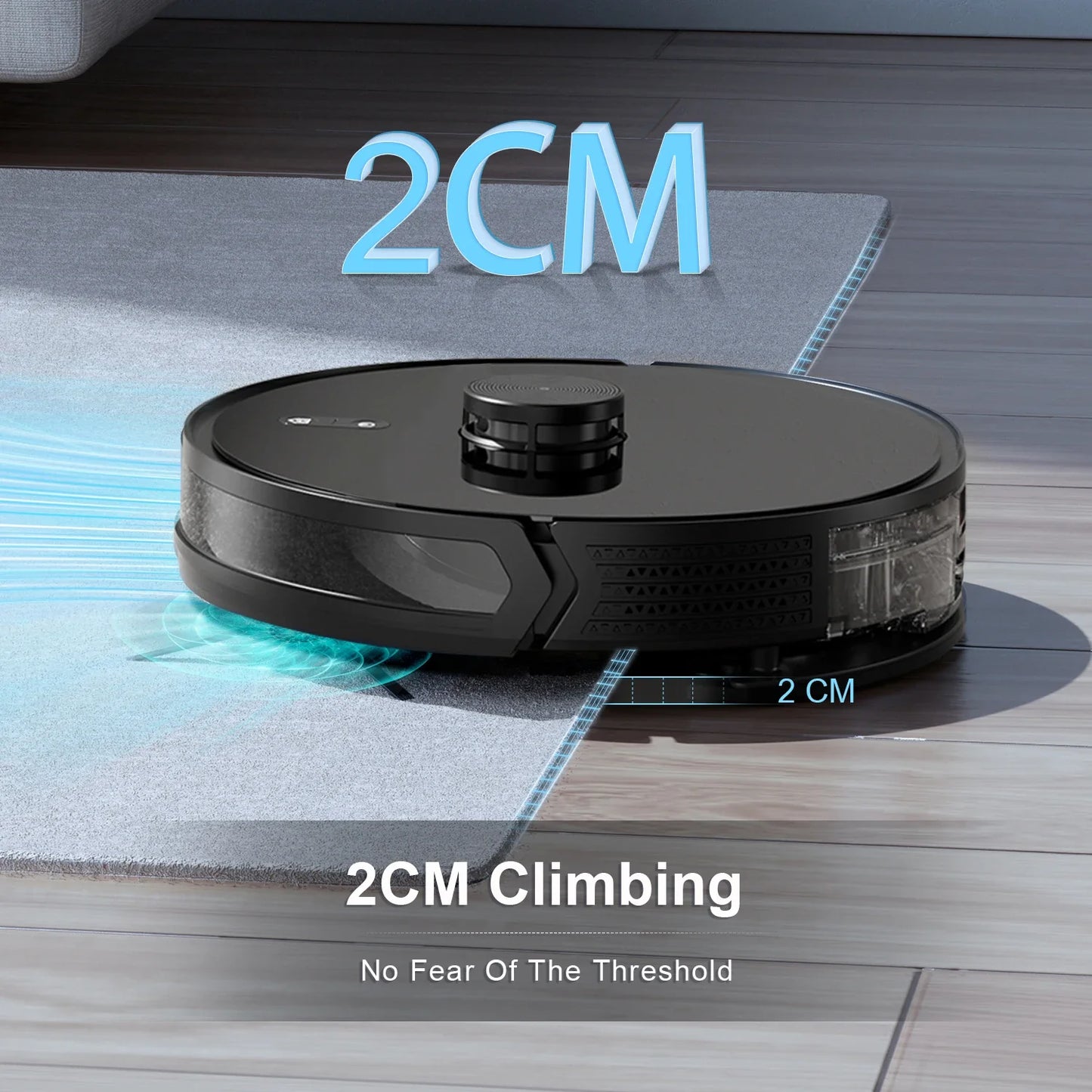 OMESER D900 Robot Vacuum Cleaner with Auto-empty Dock, 6000PA Suction, Multi-Floor Maping, Customized Wet Dry Room Cleaning